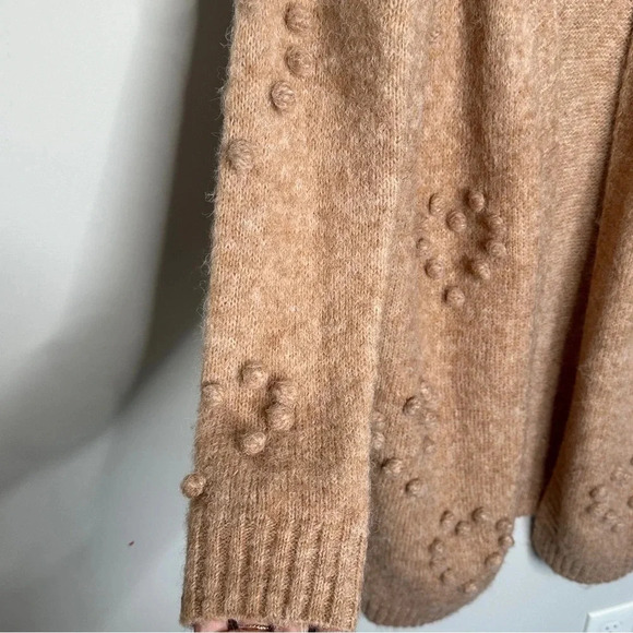 Doe & Rae Tan Neutral Bobble Long Line open front cardigan Size Large Neutral - Picture 9 of 13